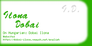 ilona dobai business card